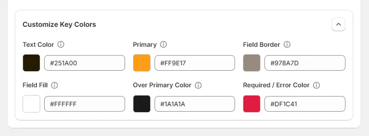 Custom Key Colors Section in WowOptions