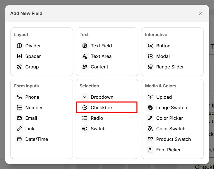 Select Checkbox Option